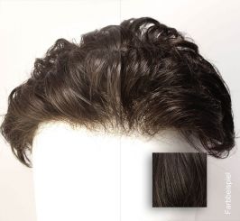 Swiss Lace Toupet - Farbe #1B Schwarzbraun Maßanfertigung