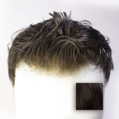 Monofilament - French Lace Toupet - Farbe #2 Dunkelbraun 