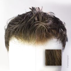 Monofilament  (PU) - French Lace Toupet - Farbe #3 Graphitbraun 