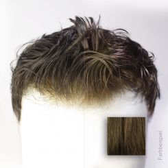 Monofilament - French Lace Toupet - Farbe #6 Kastanie 