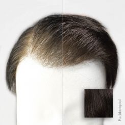 Ultra Lace Toupet - Farbe #1B Schwarzbraun 